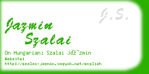 jazmin szalai business card